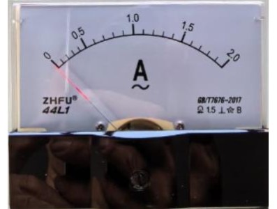 Amper&iacute;metro 44L1-A AC Painel Anal&oacute;gico Ponteiro Amper&iacute;metro Direto 2 A Tamanho: 100 mm x 80 mm - Imagem 1