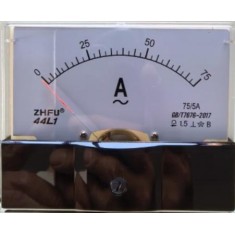 Medidor Amper&iacute;metro AC 44L1-A Ponteiro de painel anal&oacute;gico Amper&iacute;metro 75/5 A Observa&ccedil;&atilde;o: O 75 A acima...