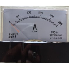 Medidor Amper&iacute;metro AC 44L1-A Ponteiro de painel anal&oacute;gico Amper&iacute;metro 250/5 A Observa&ccedil;&atilde;o: O 250 A acima...