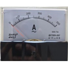 Medidor Amper&iacute;metro AC 44L1-A Ponteiro de painel anal&oacute;gico Amper&iacute;metro 500/5 A Observa&ccedil;&atilde;o: O 500 A acima...