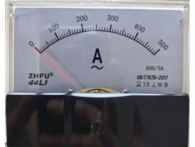Medidor Amper&iacute;metro AC 44L1-A Ponteiro de painel anal&oacute;gico Amper&iacute;metro 500/5 A Observa&ccedil;&atilde;o: O 500 A acima... - Imagem 1