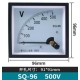 Volt&iacute;metro de ponteiro AC SQ-96 500 V Tamanho: 96*96 mm - Thumb 1
