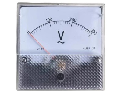 Medidor DH-80 AC Volt&iacute;metro Ponteiro 0-300 V Tamanho: 82*82 mm - Imagem 1