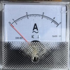 Medidor DH-80 AC Amper&iacute;metro Ponteiro AC0-5 A Tamanho: 82*82 mm