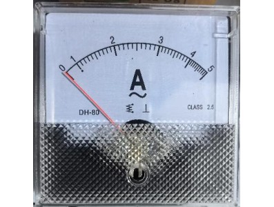 Medidor DH-80 AC Amper&iacute;metro Ponteiro AC0-5 A Tamanho: 82*82 mm - Imagem 1
