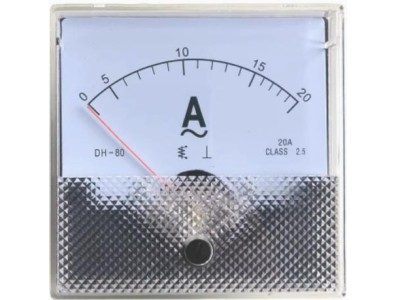 Medidor DH-80 AC Amper&iacute;metro Ponteiro AC0-20 A Tamanho: 82*82 mm - Imagem 1