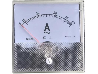 Medidor DH-80 AC Amper&iacute;metro Ponteiro AC0-50 A Tamanho: 82*82 mm - Imagem 1