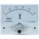 Medidor de ponteiro de volt&iacute;metro DC 69C9-V 0-50 V Tamanho: 64*56 mm - Thumb 1