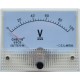 Medidor de ponteiro de volt&iacute;metro DC 69C9-V 0-100 V Tamanho: 64*56 mm - Thumb 1