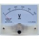 Medidor de ponteiro de volt&iacute;metro DC 69C9-V 0-500 V Tamanho: 64*56 mm - Thumb 1