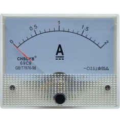 Amper&iacute;metro 69C9-V DC 0-2 A Tamanho: 80*64 mm
