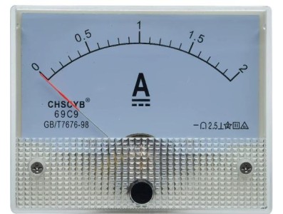 Amper&iacute;metro 69C9-V DC 0-2 A Tamanho: 80*64 mm - Imagem 1