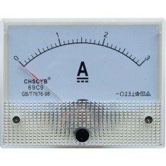 Amper&iacute;metro 69C9-V DC 0-3 A Tamanho: 80*64 mm