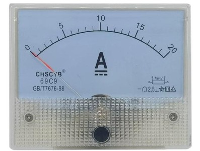Amper&iacute;metro 69C9-V DC 0-20 A Tamanho: 80*64 mm - Imagem 1