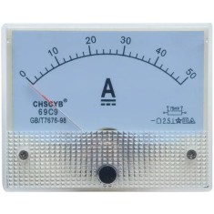 Amper&iacute;metro 69C9-V DC 0-50 A Tamanho: 80*64 mm