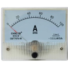 Amper&iacute;metro 69C9-V DC 0-100 A Tamanho: 80*64 mm