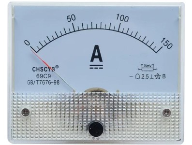 Amper&iacute;metro 69C9-V DC 0-150 A Tamanho: 80*64 mm - Imagem 1