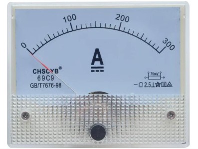 Amper&iacute;metro DC 69C9-V 0-300 A Tamanho: 80*64 mm - Imagem 1