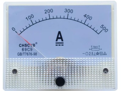 Amper&iacute;metro DC 69C9-V 0-500 A Tamanho: 80*64 mm - Imagem 1