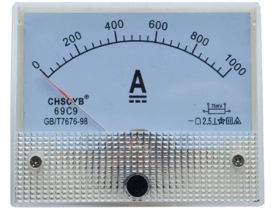 Amper&iacute;metro DC 69C9-V 0-1000 A Tamanho: 80*64 mm - Imagem 1