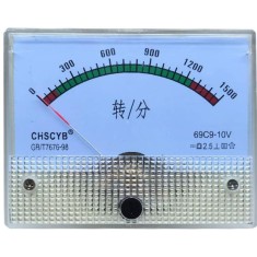 Volt&iacute;metro 69C9-V Ponteiro DC 10 V 1500 RPM Tamanho: 80*64 mm