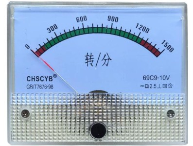 Volt&iacute;metro 69C9-V Ponteiro DC 10 V 1500 RPM Tamanho: 80*64 mm - Imagem 1