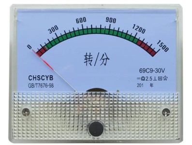 Volt&iacute;metro 69C9-V Ponteiro DC 30 V 1000 RPM Tamanho: 80*64 mm - Imagem 1