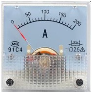 Medidor 91C4-A Ponteiro Amper&iacute;metro DC 0-200 A/75mV Nota: O de 200 A acima precisa ser usado com um shunt!...