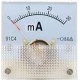 Amper&iacute;metro Ponteiro 91C4-mA DC 30mA Tamanho 45x45 mm - Thumb 1