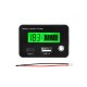 Bateria Indicador de capacidade da DC8-30 V Medi&ccedil;&atilde;o de chumbo-&aacute;cido/lron-l&iacute;tio com USB3.0 e Tpye-C verde - Thumb 1