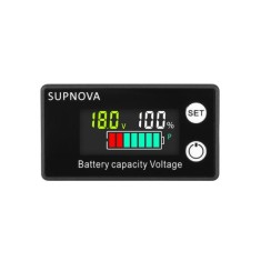 Bateria Indicador de capacidade da DC8 V-100 V chumbo &aacute;cido l&iacute;tio lifepo4 volt&iacute;metro medidor de tens&atilde;o...