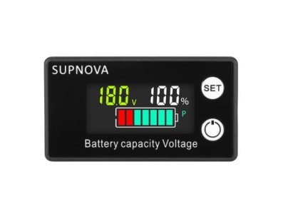 Bateria Indicador de capacidade da DC8 V-100 V chumbo &aacute;cido l&iacute;tio lifepo4 volt&iacute;metro medidor de tens&atilde;o... - Imagem 1