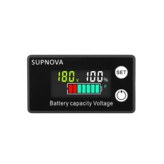 Bateria Indicador de capacidade da DC8 V-100 V chumbo &aacute;cido l&iacute;tio lifepo4 volt&iacute;metro medidor de tens&atilde;o...