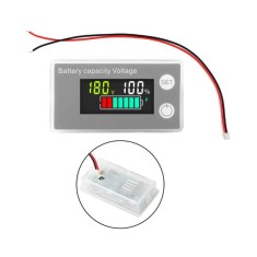 Bateria Indicador de capacidade da DC 8 V-100 V LCD digital Volt&iacute;metro Medidor de eletricidade Cor