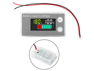 Bateria Indicador de capacidade da DC 8 V-100 V LCD digital Volt&iacute;metro Medidor de eletricidade Cor - Imagem 1