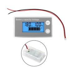 Bateria Indicador de capacidade da DC 8 V-100 V LCD digital Volt&iacute;metro Medidor de eletricidade azul