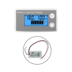 Bateria Indicador de capacidade da DC 8 V-100 V LCD digital Volt&iacute;metro Medidor de eletricidade Tela azul +...