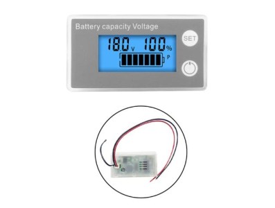 Bateria Indicador de capacidade da DC 8 V-100 V LCD digital Volt&iacute;metro Medidor de eletricidade Tela azul +... - Imagem 1