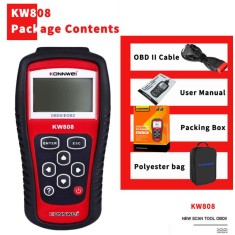 KONNWEI KW808 Carro OBD 2 scanner OBDII Auto Ferramenta de scanner de diagn&oacute;stico automotivo