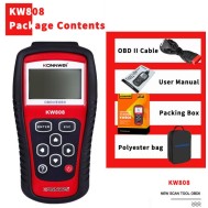 KONNWEI KW808 Carro OBD 2 scanner OBDII Auto Ferramenta de scanner de diagn&oacute;stico automotivo
