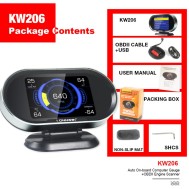 Placa KONNWEI KW206 OBD2 Carro On Computer Auto digital Computer tela OBD 2 scanner