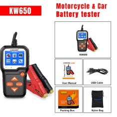 Bateria Testador de de carro KONNWEI KW650 6 V 12 V analisador de bateria autom&aacute;tica