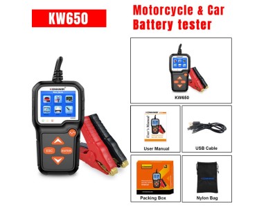 Bateria Testador de de carro KONNWEI KW650 6 V 12 V analisador de bateria autom&aacute;tica - Imagem 1