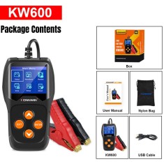 Bateria KONNWEI KW600 Testador de de carro Moto 12 V Analisador de bateria autom&aacute;tica