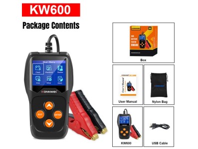 Bateria KONNWEI KW600 Testador de de carro Moto 12 V Analisador de bateria autom&aacute;tica - Imagem 1