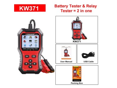 Bateria KONNWEI KW371 2 em 1 testador de e rel&eacute; automotivo - Imagem 1