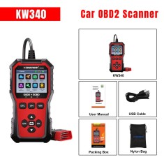 Bateria Konnwei kw340 carro pode obd2 eobd scanner ferramenta de diagn&oacute;stico motor & testador