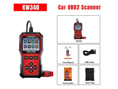 Bateria Konnwei kw340 carro pode obd2 eobd scanner ferramenta de diagn&oacute;stico motor & testador - Imagem 1