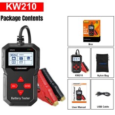 Bateria KONNWEI KW210 Autom&aacute;tico Inteligente 12 V Carro testador Analisador de Bateria Autom&aacute;tica