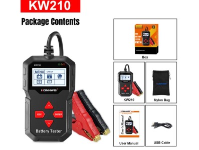 Bateria KONNWEI KW210 Autom&aacute;tico Inteligente 12 V Carro testador Analisador de Bateria Autom&aacute;tica - Imagem 1